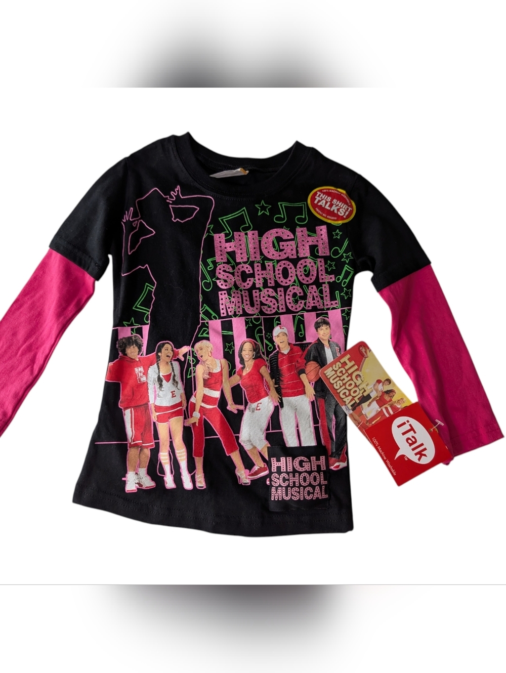 Disney Y2K High School Musical Youth Girls Size 4 Teen Movie Graphic T-shirt NWT